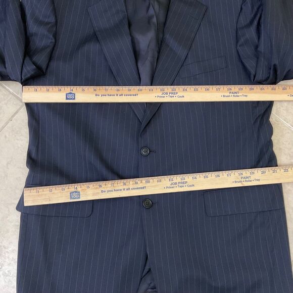Brooks Brothers wool Blazer Mens 43R Black Chalk Stripe Pinstripe Sport Coat USA - Picture 5 of 14
